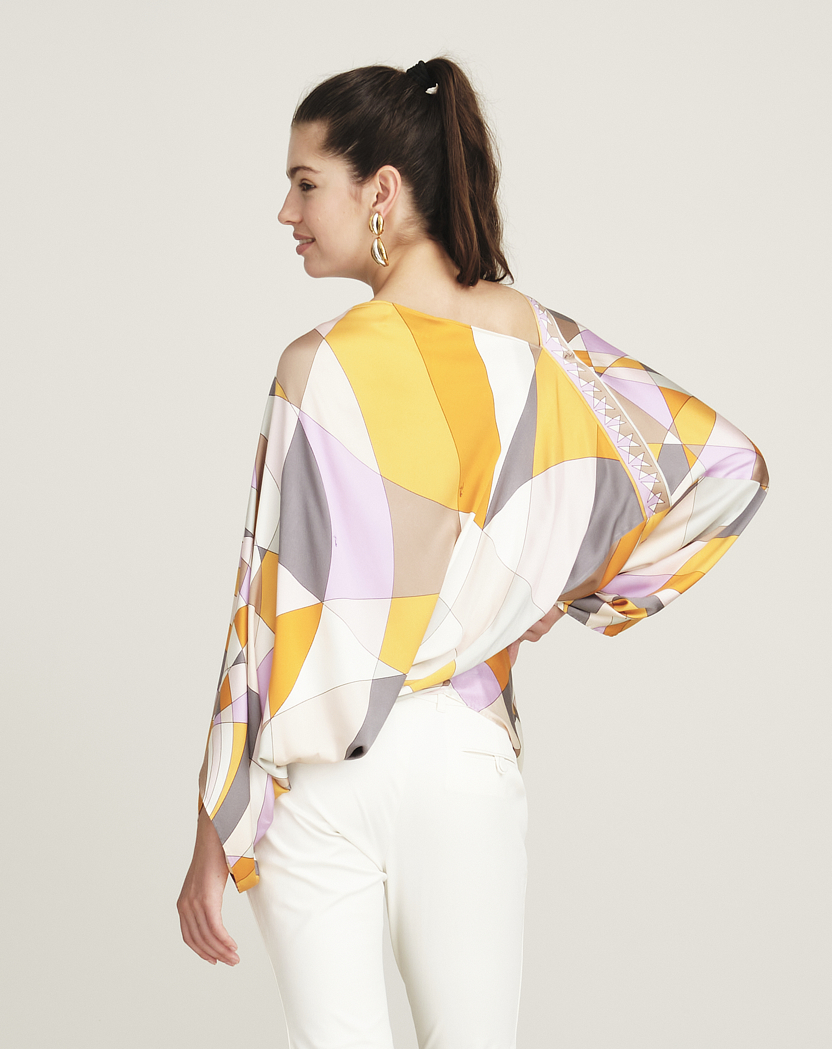 Emilio Pucci - Multicolor Prinnted Blended Blouse IT42